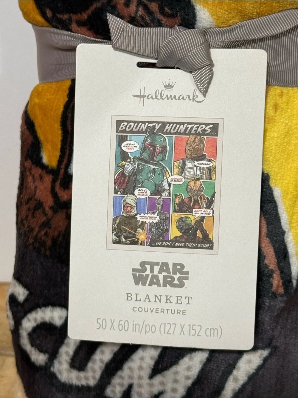 Hallmark Star Wars Bounty Hunters Throw Blanket 50” x 60” Super Soft Plush - NWT